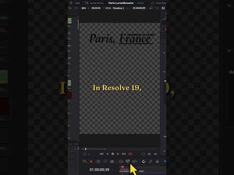 DaVinci Resolve 19 Update: See Transparent Media with Checkerboard Background!