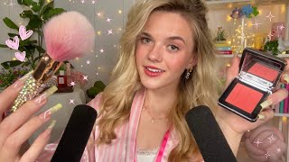 ASMR My Glowy Makeup Routine ⋆˚｡⋆୨🎀୧⋆˚｡⋆ (cruelty-free beauty, acne prone skin, binaural whispers)