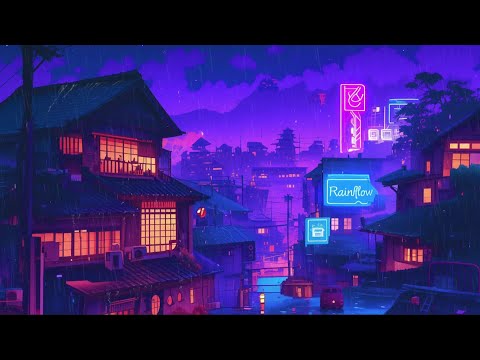 1980s & 90s Lofi Hip Hop Beats 💿 Tokyo Town Nights & Study Music on Rainy Night