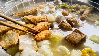 【Taiwanese Hakka Traditional Market food】 part 1-Pork Patties,Squid Soup,Sushi