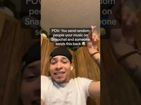 When you send random people on Snapchat your music and someone sends back this 😂 #fyp #viral #rap