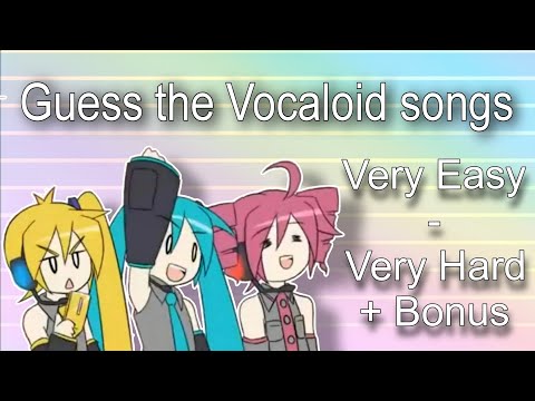 Guess the Vocaloid songs [Very Easy - Very Hard + Bonus]