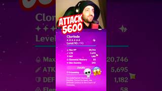 💀😱 5600 atk on c0 #clorinde #genshinimpact #shorts