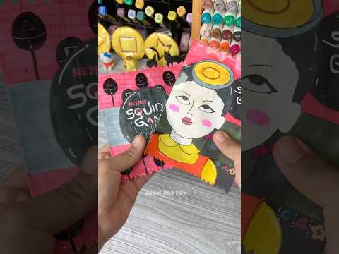 🦑Squid Game Dalgona Snack 💗🧇 #squidgame #dalgona #paper #papercraft #craftideas #cute #handmade