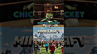 Chicken Jockey vs Minecraft Movie characters