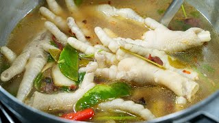 ต้มยำขาไก่ ต้มแซ่บตีนไก่ อร่อยจัดจ้านขาไก่เปื่อยๆ แซ่บสะท้านทรวง ทำง่ายมาก