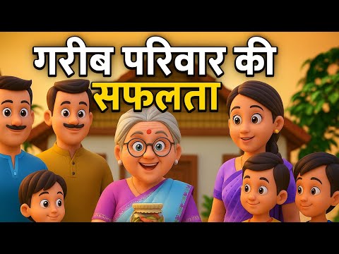ग़रीब परिवार की सफलता | Hindi Moral Story | Hindi Khaniya | Cartoon vedio