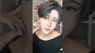 [Makeup video] I'm going to do the buzzworthy droopy eyebrows and slanted eye makeup! 🔥