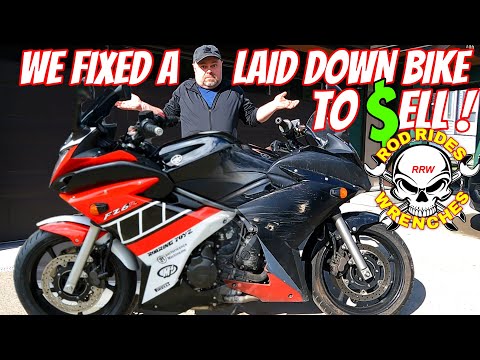 We Fixed A Laid Down Bike To Sell! Yamaha FZ6R