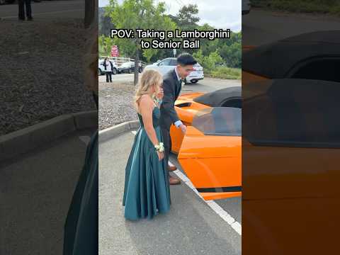 Taking a Lamborghini to Senior Ball! #shorts