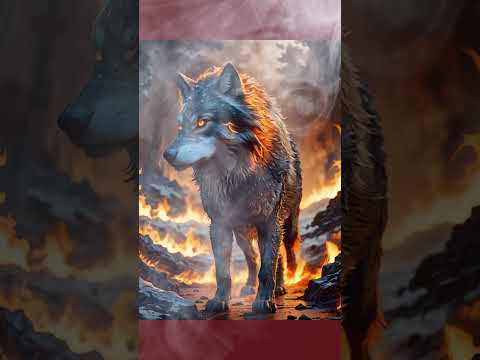 Fire wolf in a burning forest #aigeneration #aishowcase #ai #wolf