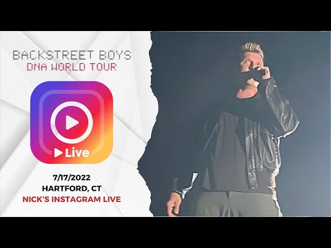 Nick Carter - Instagram Live 7/17/2022 - Hartford, CT - DNA World Tour