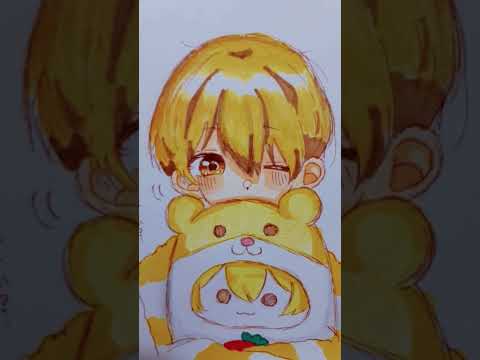 リクエストのるぅとくん💛🐹#るぅとくん #すとぷりすなー #アナログイラスト #おすすめにのりたい@root_stpr