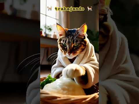 # 🐈 🐈 trabajando fantasía o realidad muy lindo pare se miran triste mira 👀 bien 🐈