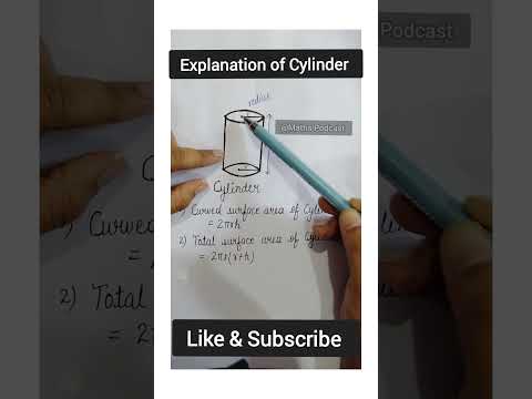 Cylinder Explanation with Formula | Cylinder Formula #mensuration #mathshorts #mathstricks #viral