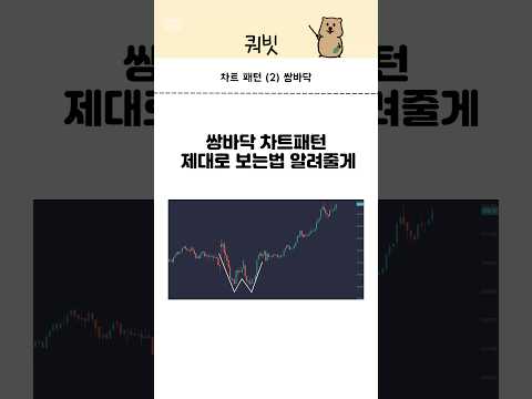 쌍바닥 차트패턴 제대로 보는법 알려줄게