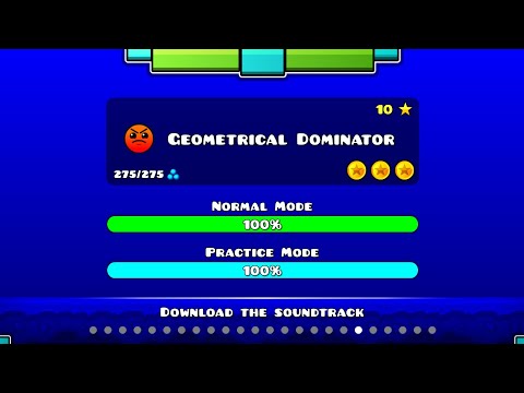 Geometrical dominator %100 all coins | geometry dash
