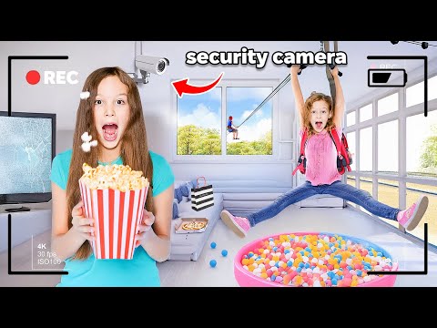 HOME ALONE Without Parents for 24 Hours *Security Cameras*