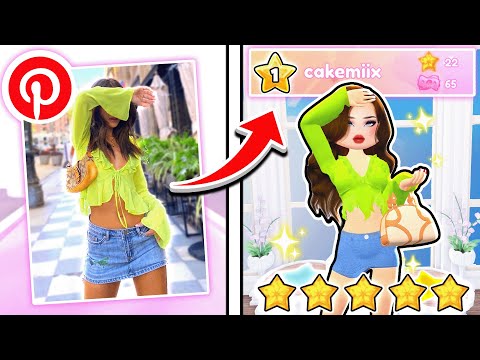 Using ONLY *PINTEREST* OUTFITS in Dress to Impress!