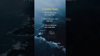 3 Golden Rules of Life ✨ #LifeLessons #RespectLoveTrust #TruthOfLife