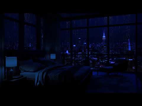 Relaxing Rain: City Nightfall Soundscape for Calm in the Dark Bedroom
