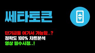 쎄타토큰 [긴급] 1월달 이런데서 "단기급등" 가능할까....? 정확도 100% 차트분석, 영상 필수시청..! #코인시황
