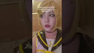 2 different cosplays #rin #rinvocaloid #cosplay #cosplayer #mualani #genshinimpact #genshin