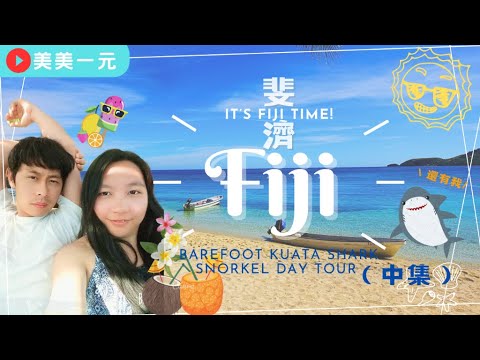 【斐濟Fiji Vlog】(中集）刺激！與數十隻鯊魚共游！！Kuata島潛水一生必體驗一次！不會游泳也可以！斐濟五天四夜跳島自由行！Fiji Shark Diving｜美美一元 Fiji