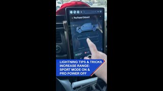 Ford Lightning Tips & Tricks -  Yes = Sport Mode & No = pro power onboard