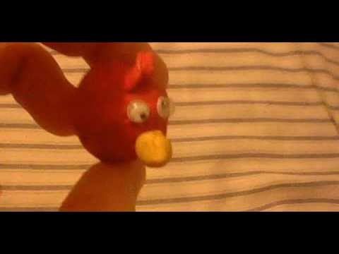Red Angry Bird in Clay
