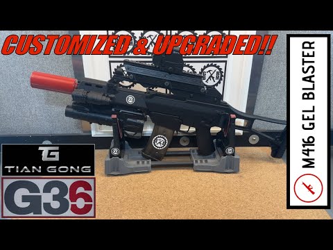 🔥NEW! CUSTOMIZED & UPGRADED!! Gel Ball Blaster (TOY!) Tian Gong TG G36 - Gen8.5 - M95 - Metal Gears🔥
