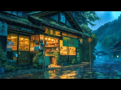 Peaceful Rainy Night In Japan 🏮 Pluviophile Lofi Songs To Clear Your Thoughts 🏮 Lofi Japanese Vibes