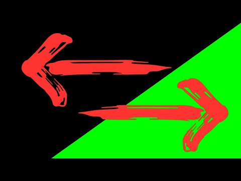 Pointing Out red Arrow animation green screen, transparent background