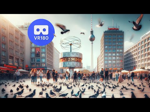 [8K VR180] Berlin Alexanderplatz / Fernsehturm / Weltzeituhr