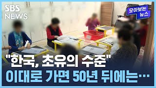 "한국, 초유 속도로 고령화 진행 중" 이대로 가면 50년 뒤에는… / SBS / 모아보는 뉴스