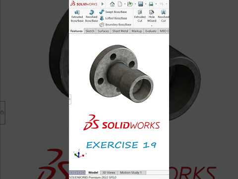 SOLIDWORKS EXERCISE 19 | FOR BEGINNERS #solidworks #engineering #3dmodeling #design