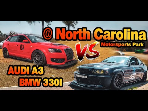 Audi a3 vs Bmw 330i at North Carolina Motorsports Park
