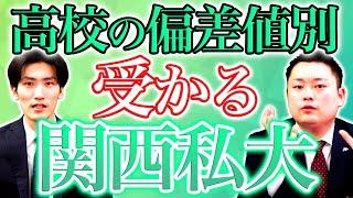 【高校の偏差値別】受かる関西私大【関西大学/関西学院大学/同志社大学/立命館大学】