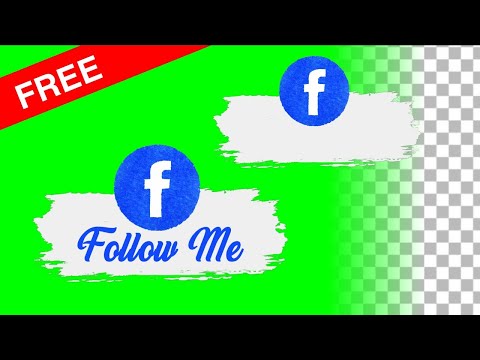 Facebook "Follow Me" | green screen, transparent background