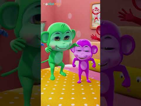 Five Little Monkeys Jumping on the Bed |  Risa Risa Kids Songs & Nursery Rhymes