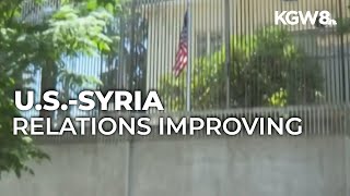 US flag raised at ambassador's house in Syria signals growing ties