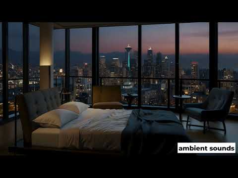 Rain sounds for sleep. Weekend Relaxation in Seattle. ( 10 Hours. )