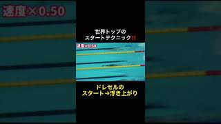 【ドレセル】世界一のスタートから浮き上がりテクニック【水泳】#shorts