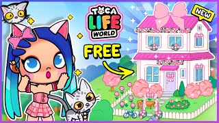 🌸 I DECORATE a COQUETTE MANSION in TOCA BOCA for FREE! 😱✨ | No Paid Packs Needed