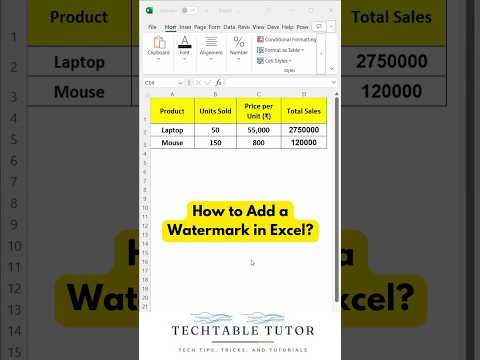 Never Print an Excel Sheet Without This Watermark Trick! 🖨️ #excelshorts #excel