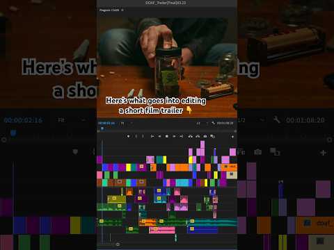 Editing a (short) film trailer in premiere pro 🎬 #shorts #filmmaking