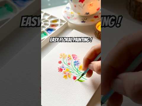 This Watercolor Technique Is So Satisfying ✨Beginner friendly! #himi #watercolourpainting #trending