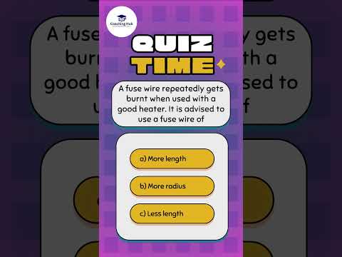 Quiz - Electricity #coachinghub #education #science #quiz