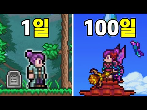테라리아 100일 동안 마법사로 모든 보스 잡기 (후편)