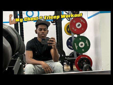 First gym workout video (Chest&Tricep day)